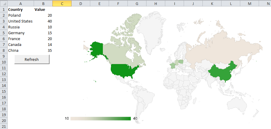 Excel VBA Geochart