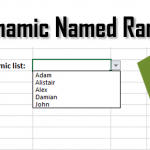 Creating a dynamic named range in Excel