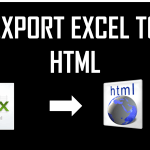 Export Excel to HTML - convert tables to HTML