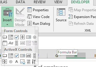 Excel Form Controls