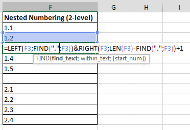 Dynamic nested row numbering