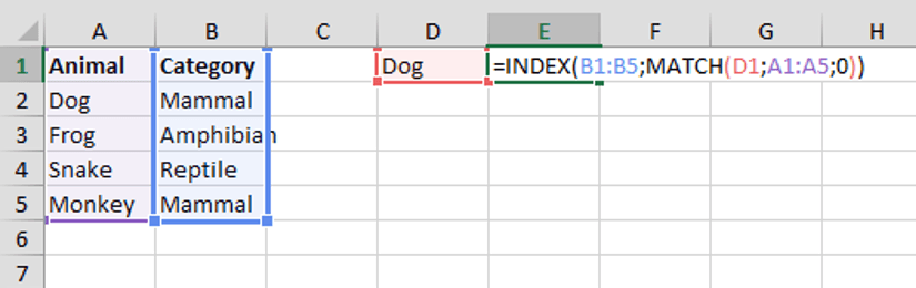 INDEX MATCH Combo