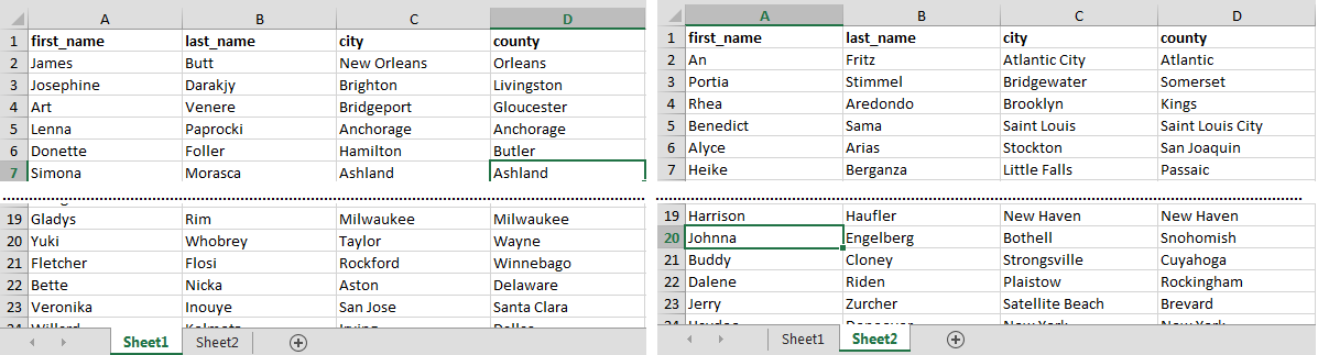 consolidate worksheets