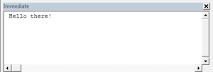 The Immediate window