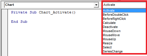 Chart VBA Events: Select Chart Event