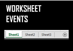 Worksheet VBA Events