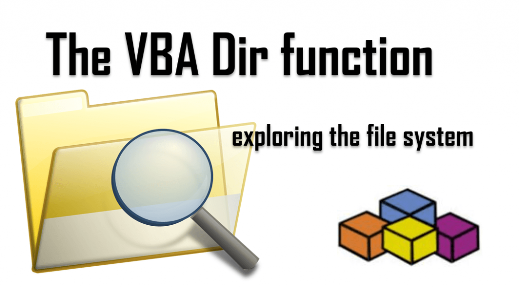 VBA Dir function How to traverse directories? Analyst Cave