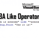 vba like operator
