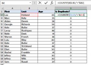 count duplicates in excel