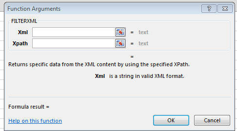 excel filterxml