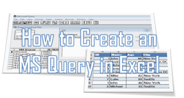 How to create a Microsoft Query in Excel (Excel Query)