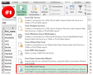 How to create a Microsoft Query in Excel (Excel Query)