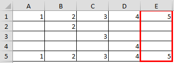 vba last used column