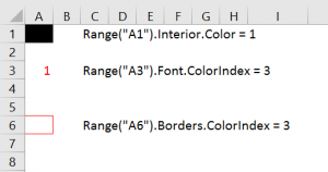 VBA ColorIndex usage examples