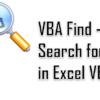 VBA Find - using the VBA Range Find function