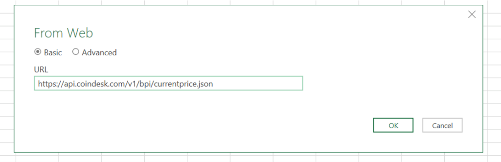 add bitcoin price to excel