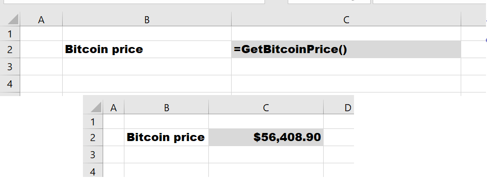 excel bitcoin function