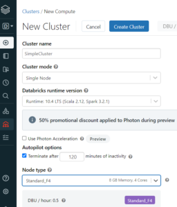 Azure Databricks - Create cluster